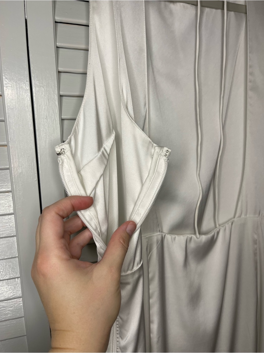 Abercrombie & Fitch White Draped Skirt Maxi Dress - Picture 4 of 5